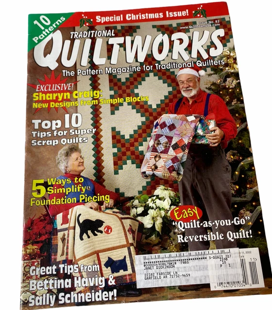 QUILT WORKS TODAY Magazine Premier Issue 82 Christmas Issue £7.90