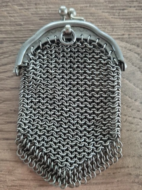 Aumônière Femme En Mailles Argentées – Porte-monnaie Rétro Chic