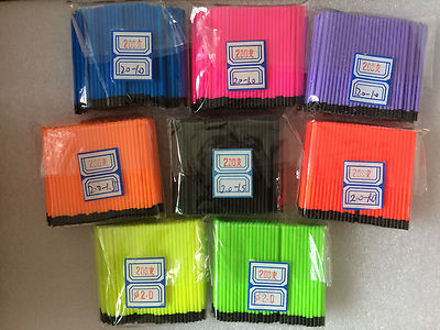 5 di 6 Cavo Antenna FLUO suggerimenti a pennello da barba per palo Pesce Galleggiante Confezione da 100pcs 2.5mm 