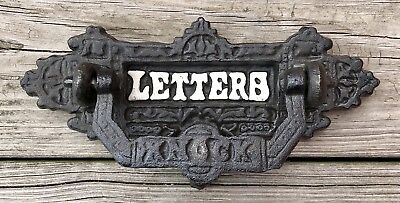 Cast Iron Front Door Vintage Letter Slot & Mail Door Knocker