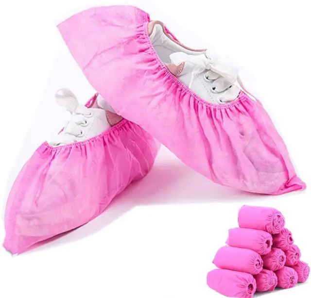 Shoe Booties Covers Disposable Non Slip | 100 Pack (50 Pairs) Non-Woven Fabric