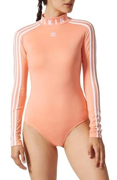Adidas pharrell hu 3 stripe shop peach bodysuit
