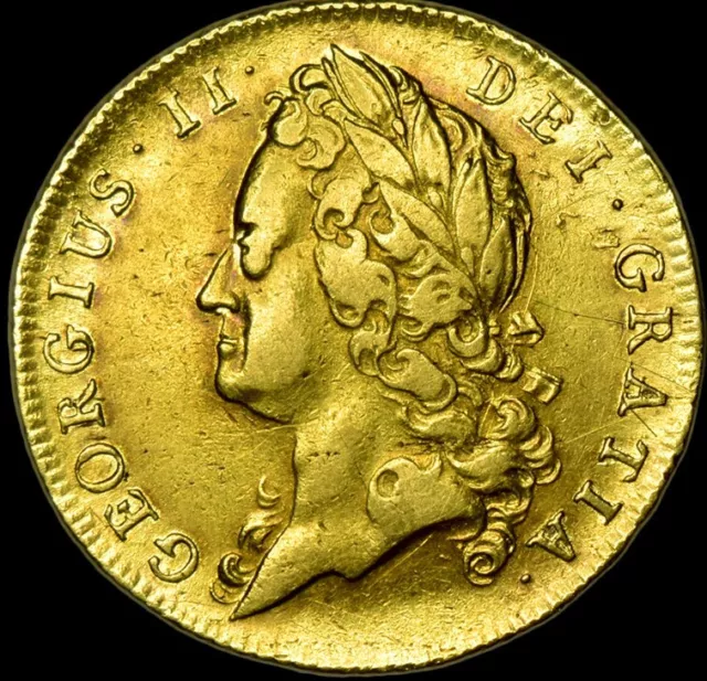 King George The Ii 1739 Gold Guinea...