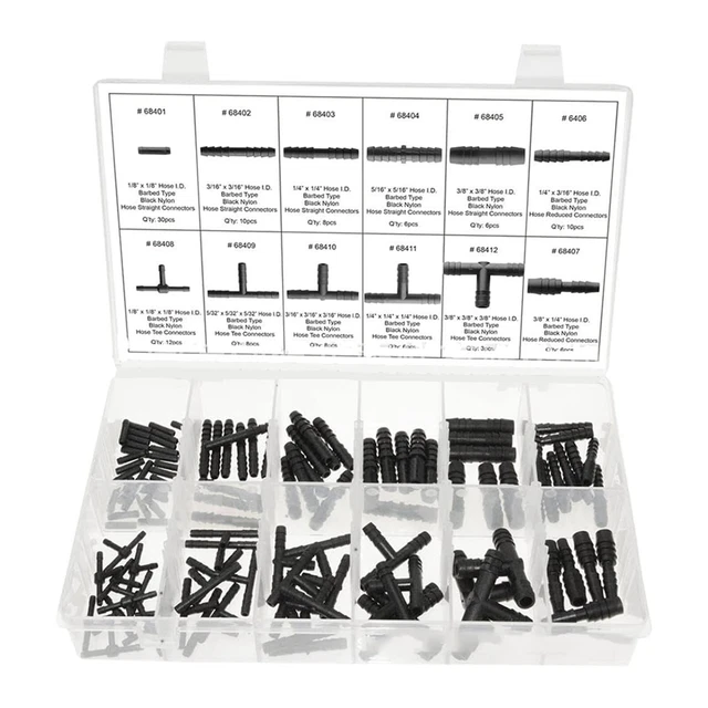 Automotive Hose Connector Assortment Set 113 Pieces for Various Applications