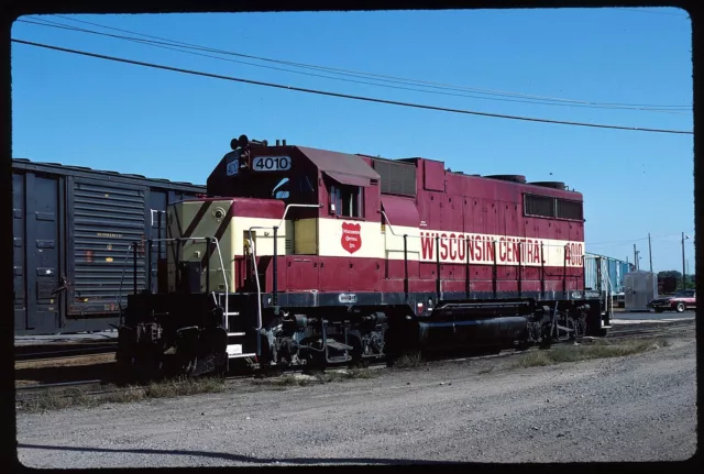 Original Rail Slide - WC Wisconsin Central 4010 Fond du Lac WI 9-9-1988