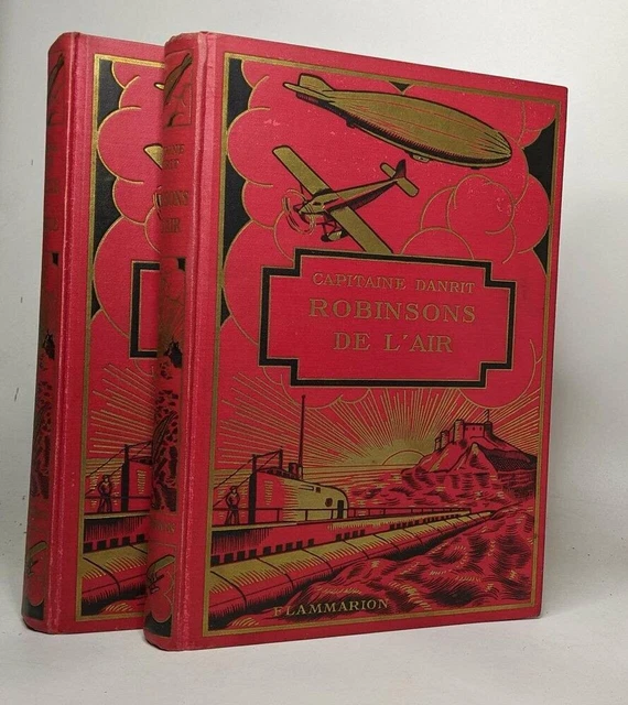 Livre Ancien "Robinsons De L'Air" Par Danrit (1908) - Reliure D'art, Aviation, Illustré