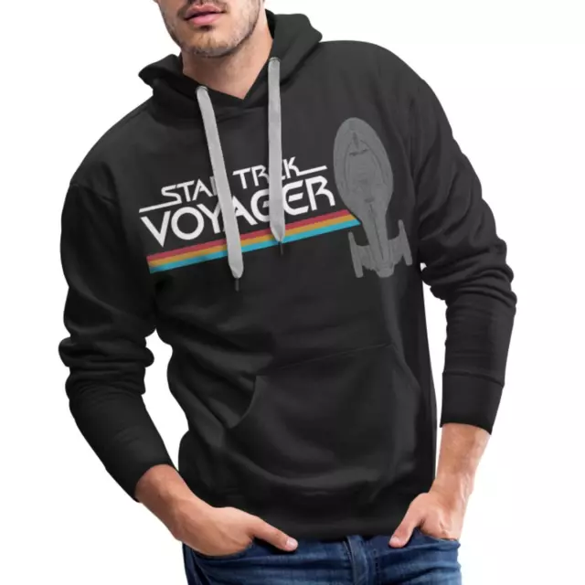 Star Trek Voyager Regenbogen Logo Männer Premium Hoodie