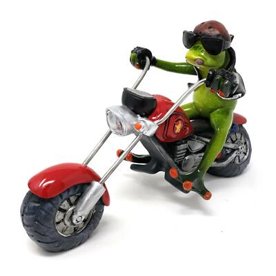 formano frosch rudi sportler auf fahrrad mit rucksack kunststein 768933