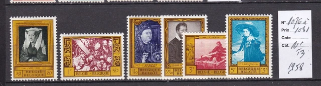 BELGIQUE SERIE N°1076 à 1081-N*TB-VOIR SCAN-B529