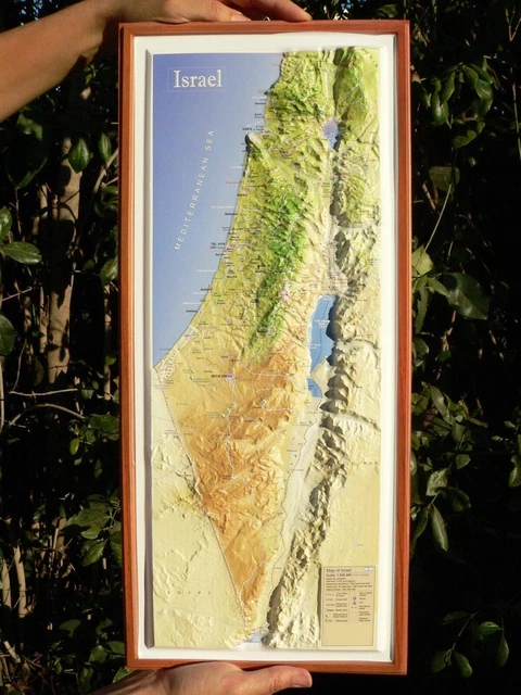 GRANDE CARTE 3D DE LA TERRE SAINTE Topographie Juive Chr tienne Bible GRANDE CARTE 3D DE LA TERRE SAINTE Topographie Juive Chr tienne Bible