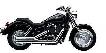 08-09 Yamaha V Star 950 3' Road Burner Hard Krome Drag Pro Exhaust Stepped Pipes