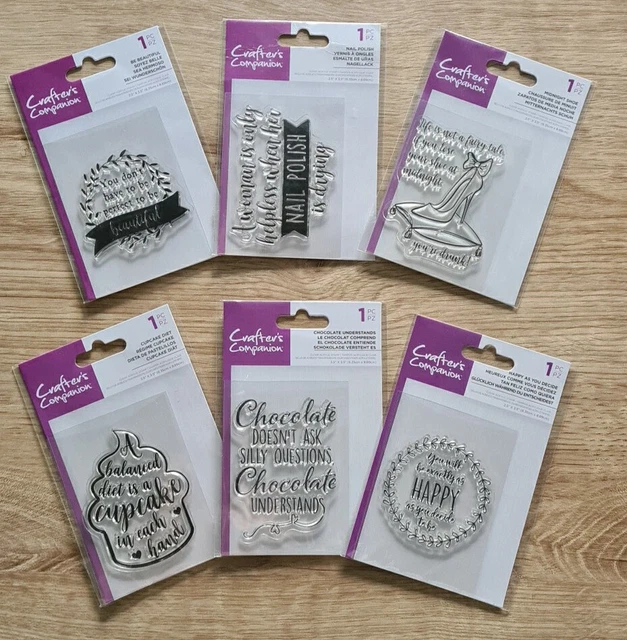 Crafters Companion Restposten Konvolut durchsichtiges Kleben Stempel Set.  Neu Handwerk Kartenherstellung
