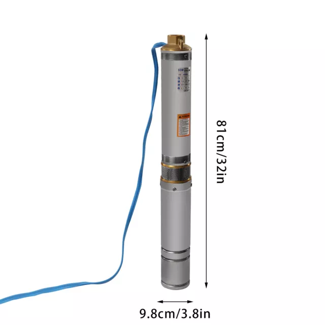 1.5HP Submersible Deep Well Pump Water Pump 24GPM Stainless Steel 1100 W 110V 3