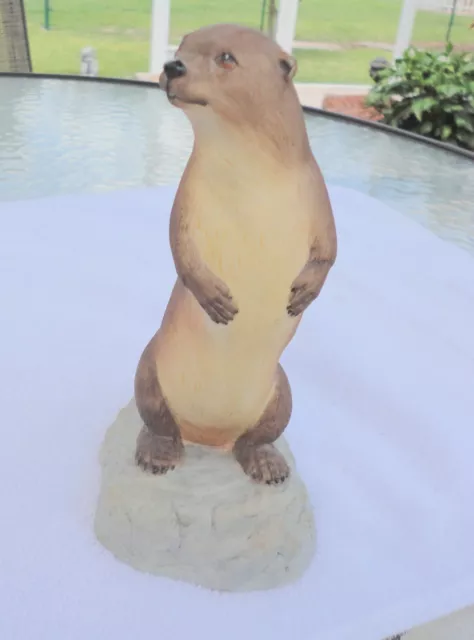 Vtg 1975 OTTER Figurine 6.25" tall AYNSLEY porcelain  Made in England Excellent