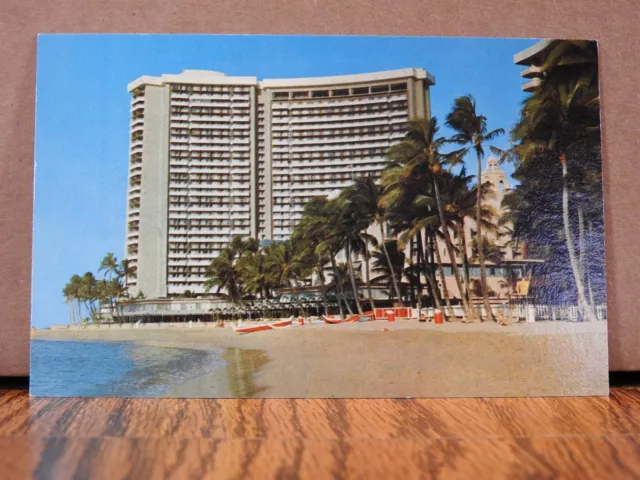 Sheraton Waikiki Hotel Hawaii VTG Photochrome Post Card