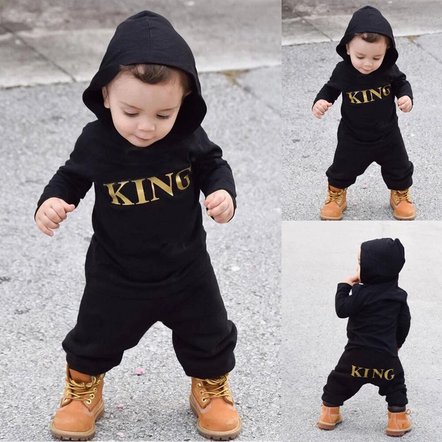 Newborn Baby Infant Boy Girl Hooded Romper Outfits Bodysuit Jumpsuit Clothes Set