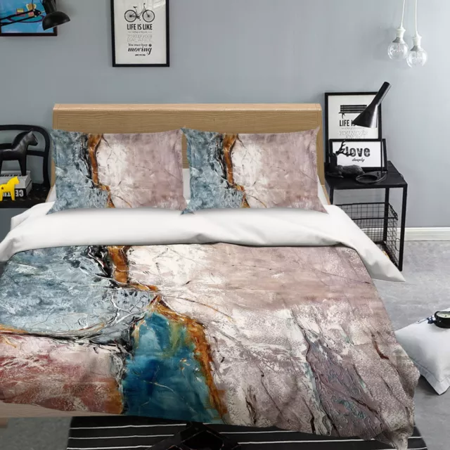 3D Vintage-Blu H9289 Copricuscino Letto Copripiumone Skromova Marina Erin