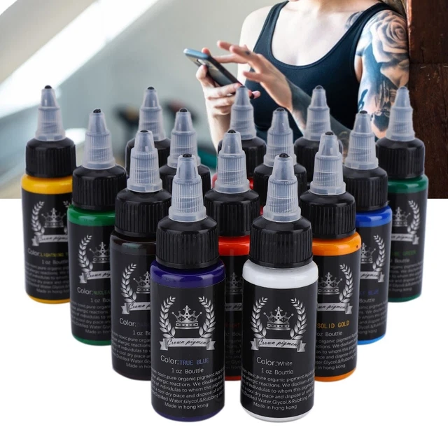 30ml/Flasche 14 Farben Professionelle Tattoo Makeup Tinte Tattoo Pigment Bod NEW