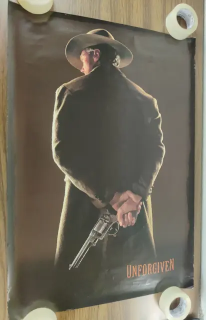 Original Advance Movie Poster 1992 ~ Unforgiven ~ Clint Eastwood - No Date