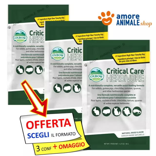 OXBOW - Critical Care - 36 / 141 / 454 gr - Alimento Completo Per Recupero