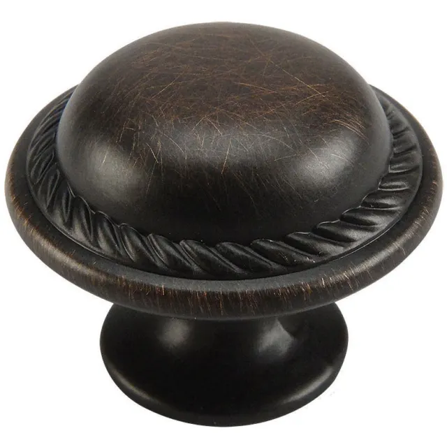 Cosmas Cabinet Hardware Oil Rubbed Bronze Rope Knobs #4688ORB