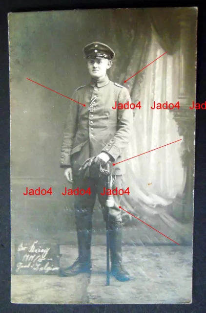 Portrait / Preussen  Inf.  Offizier  Mit Degen  (  Chiffre Wr Ii )  Mit Portepee