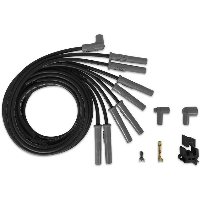 Kit De Fils D'allumage Haute Performance 8 Mm - Longueur 1 M, Pour 4 Cylindres, Métal + Silicone
