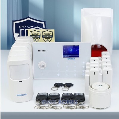 Homsecur HOMSECUR LCD Système d'Alarme Maison Sans Fil WIFI avec 6 PIR Animal-immunisés 