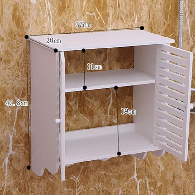 Armario colgante blanco armario de baño armario colgante armario de pared armario de baño 2 animales