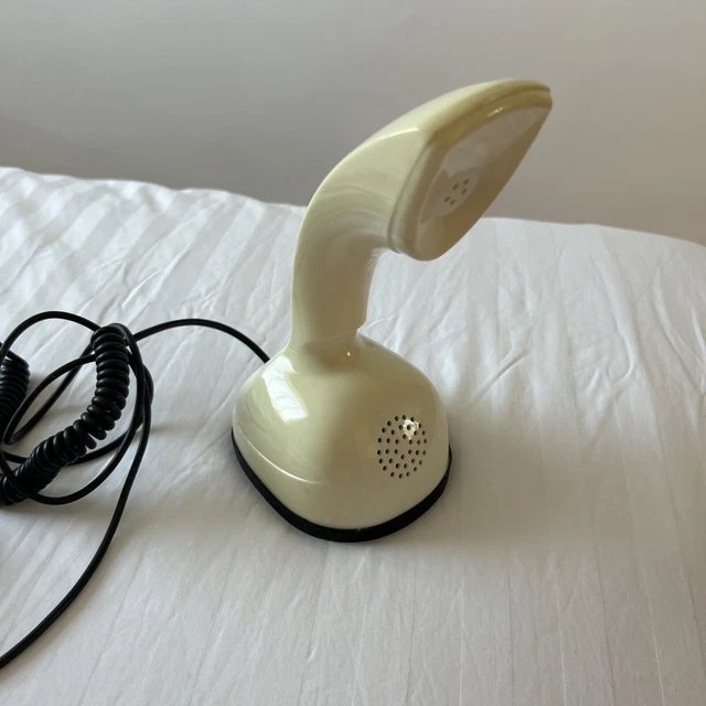 Téléphone Vintage Ericofon Ericson – Cadran Rotatif – Blanc/Crème – Suède 1956