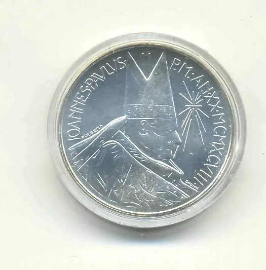 500 Lire Vatikan Silber-Münze Papst 1998 Johannes Paul II.