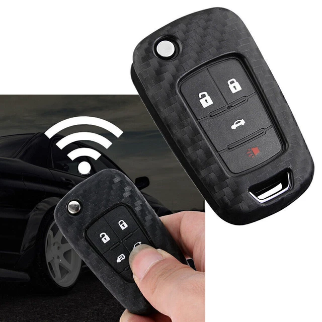 Per Chevy Buick Chevrolet custodia portachiavi flip fibra di carbonio portachiavi cover rigida