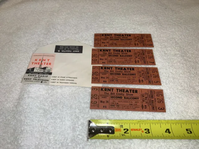 The Bill Cosby Show 1968 Unused Theater Tickets Will Call Envelope Krnt Theater