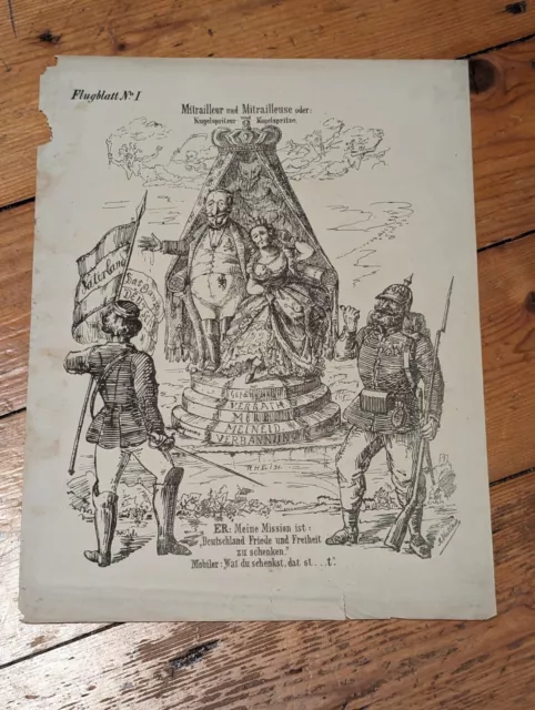 RAR  14 Humorist. Flugbätter Deutsch-Französischer Krieg 1870/71    Bismarck