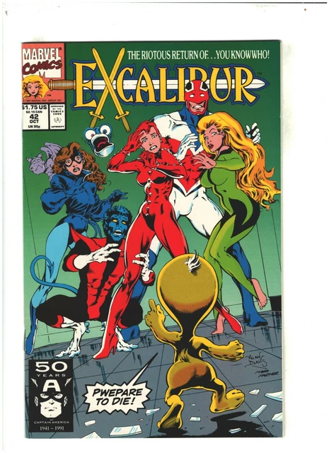 Excalibur #42 VF/NM 9.0 Marvel Comics 1991 Alan Davis