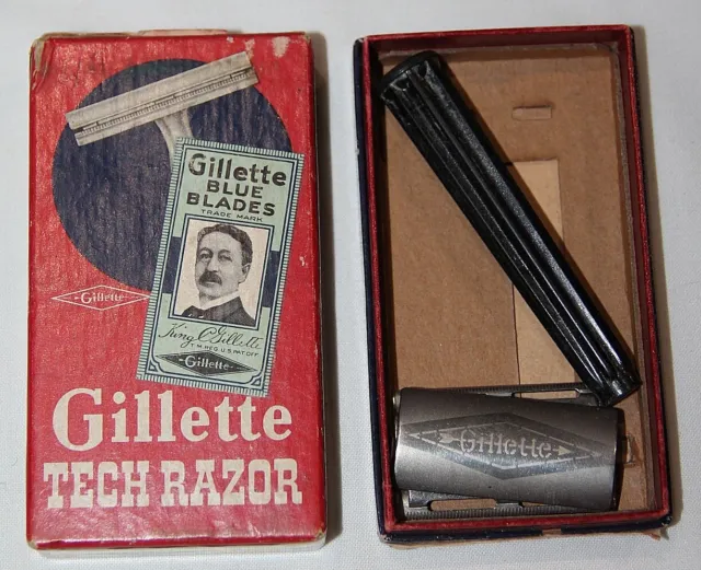 Vintage Gillette Tech Razor In The Original Box