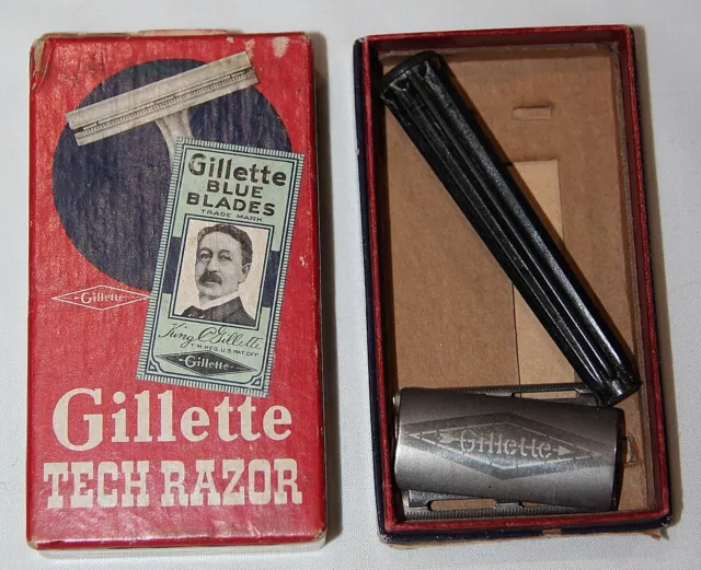 Vintage Gillette Tech Razor In The Original Box Vintage Gillette Tech Razor In The Original Box