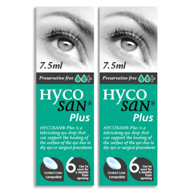 Hycosan Plus Eye Drops 7.5ml (Pack of 2)