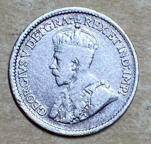 1920 Canada Five 5 Cents .925 Silver - VF/XF - FREE SHIPPING!