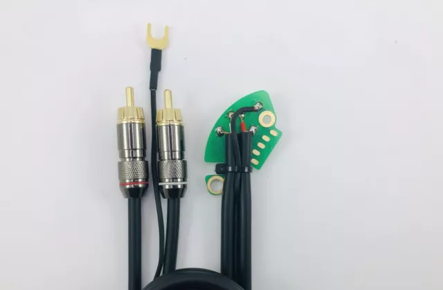 Cable Rca Shielded With Mass Fused Green for Record Player Technics Sl 1210 MK2 3