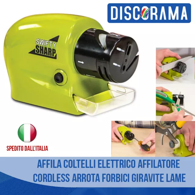 Affila Coltelli Elettrico Affilatore Cordless Arrota Forbici Giravite Lame Set