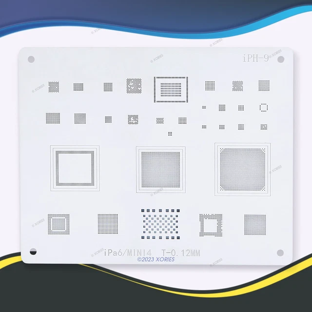 0.12mm Thickness BGA Reballing Stencil for iPad 6 Mini 4 Repair