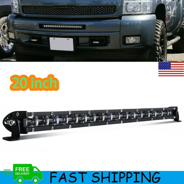 Hidden Bumper 20'' Slim LED Lights Bar Fit 07-13 Chevy Silverado 1500/2500/3500