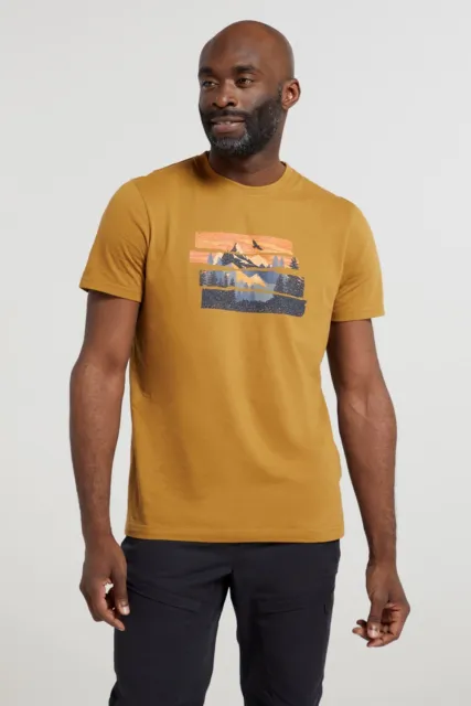 Mountain Warehouse Mens Mountain Explorer Tee Lightweight 100% Cotton T-Shirt