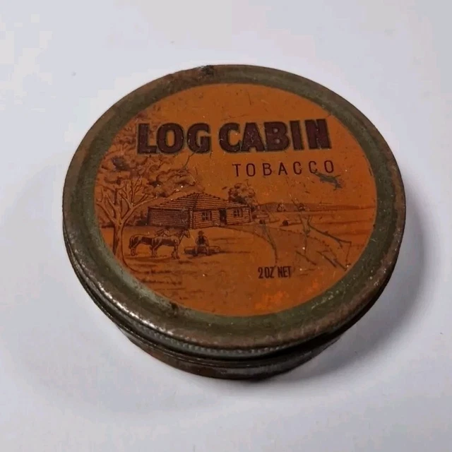 VINTAGE AUSTRALIAN LOG Cabin Fine Cut Tobacco Tin Empty $30.38