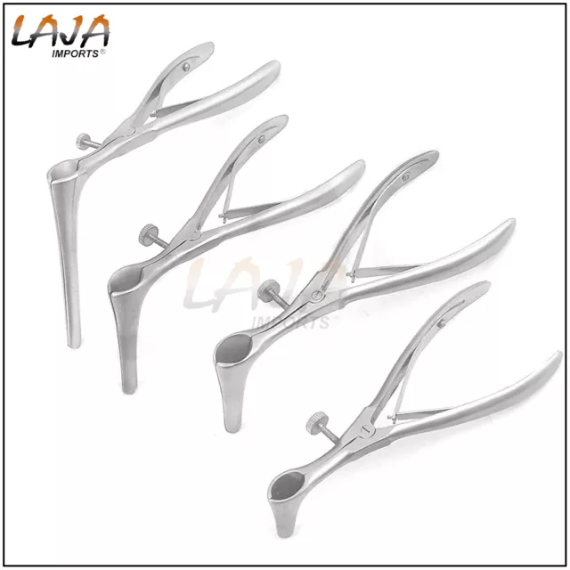 4 KILLIAN Septum Nasal Speculum 6" Blades 2", 2.5", 3" & 3.5" German Stainless