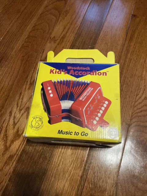 Woodstock Kid's Toy Accordion Music Collection 7-Key Works Great