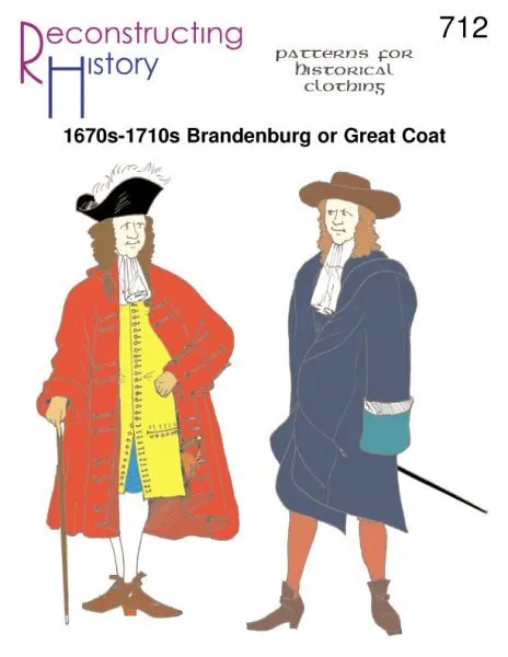 1670S-1710S BRANDENBURG / GREAT COAT-Paper Pattern- RECONSTRUCTING HISTORY 712