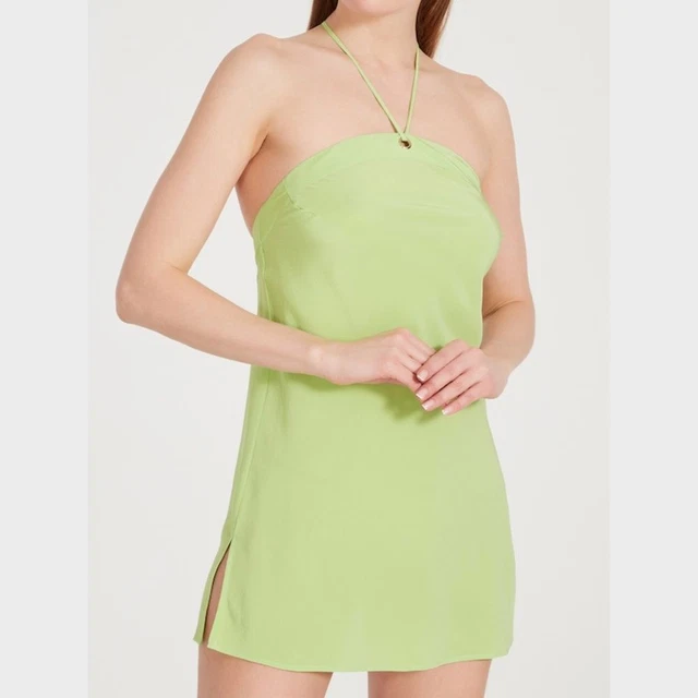 Agent Provocateur Caprio Silk Green Short Slip UK10 Medium NWT