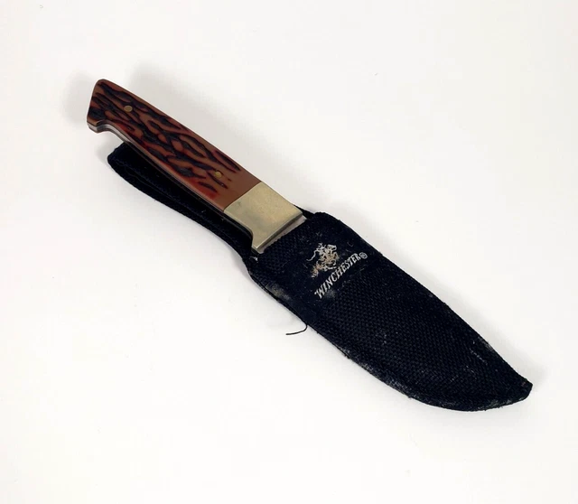 WINCHESTER LIMITED EDITION 2004 Hunting Knife Stag Handle + Sheath 8